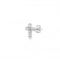 Cross, Sterling Silver Earring (Sold INDIVIDUALLY).