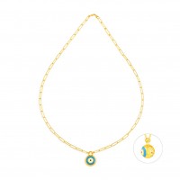 Jewel Eye Sphere, Sterling Silver Necklace.