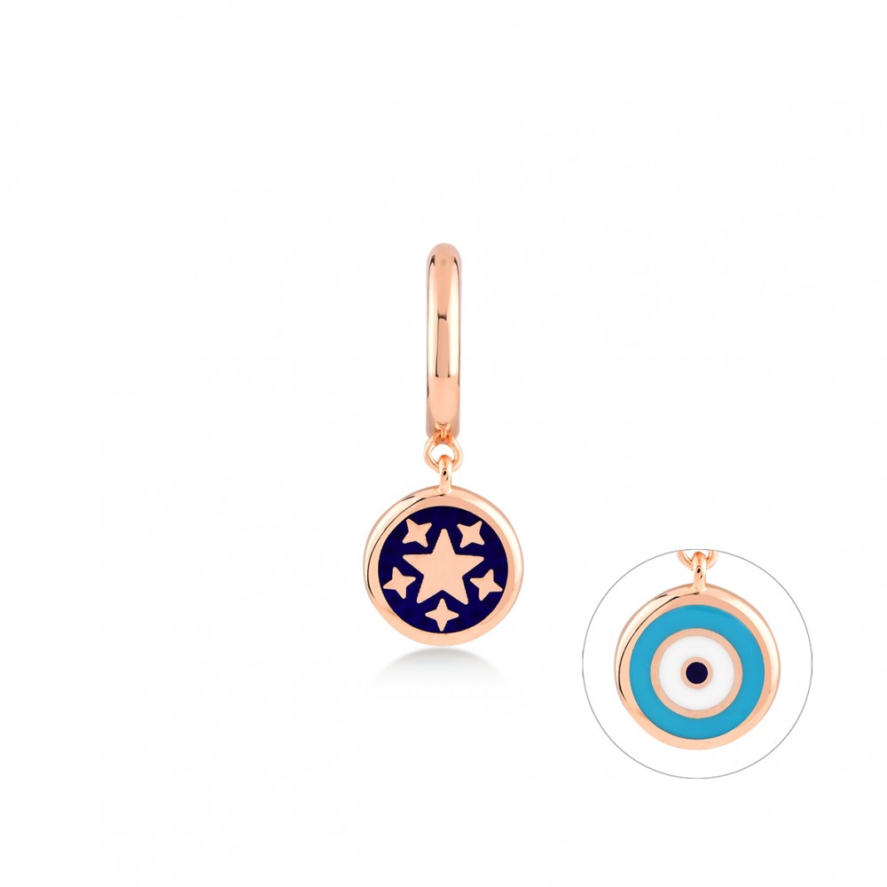 Star Jewel Eye, Sterling Silver Earring (Sold INDIVIDUALLY).
