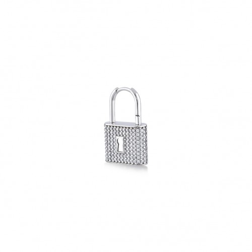 Padlock, Sterling Silver Earring (Sold INDIVIDUALLY).