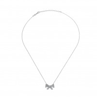 Bow, Sterling Silver Necklace.