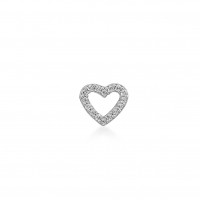 Cuore, Sterling Silver Earring (Sold INDIVIDUALLY).