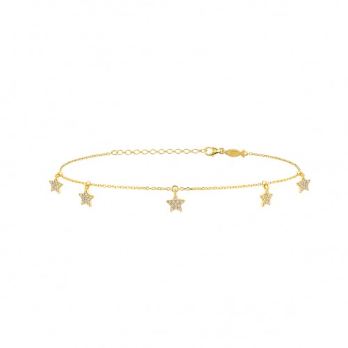 Stelle, Sterling Silver Anklet.