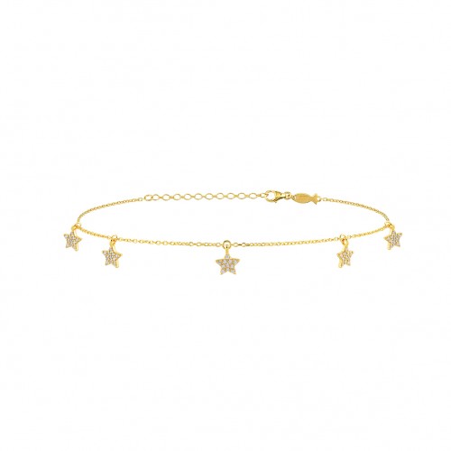 Stelle, Sterling Silver Anklet.