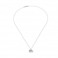 Lucky Elephant , Sterling Silver Necklace.