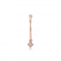 Lucky Clover, Sterling Silver Earring (Sold INDIVIDUALLY).