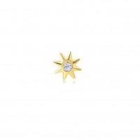 Mini Sun, Sterling Silver Earring (Sold INDIVIDUALLY).