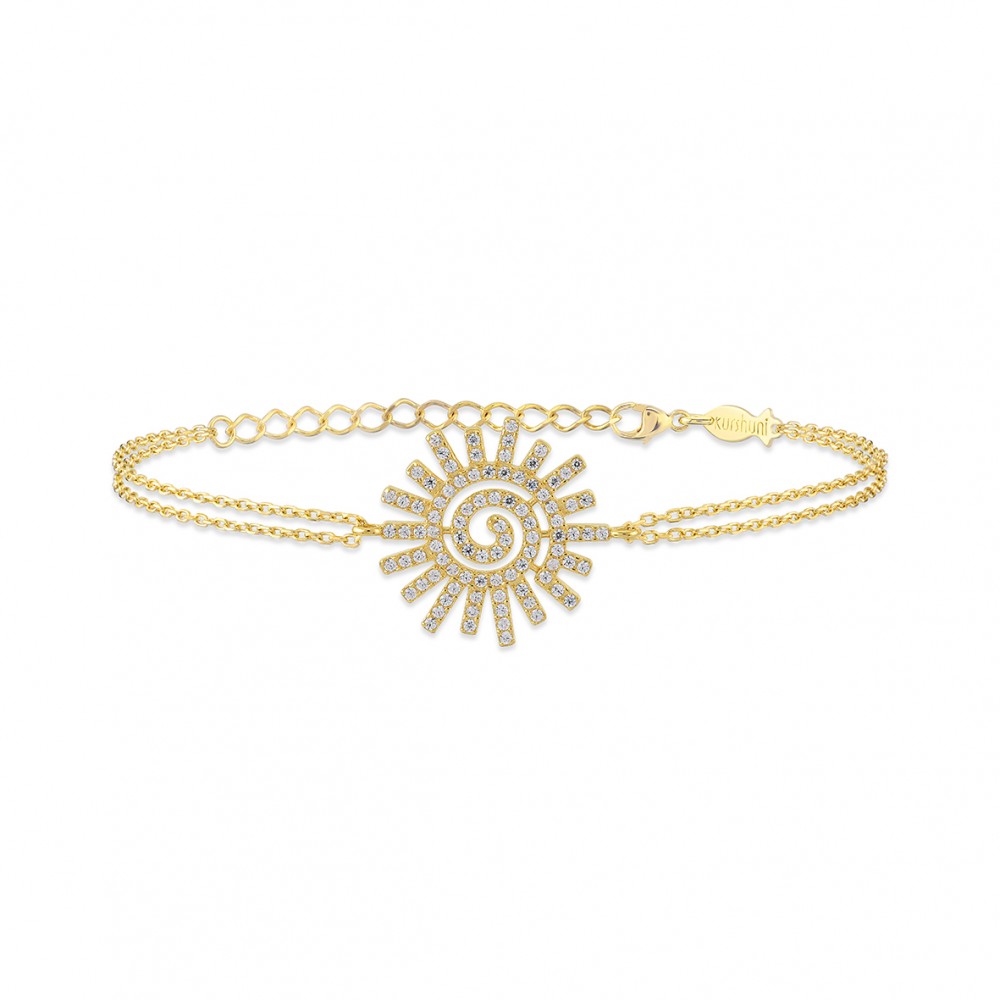 Spiral Sun, Sterling Silver Bracelet.