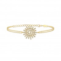 Spiral Sun, Sterling Silver Bracelet.
