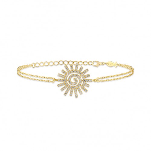 Spiral Sun, Sterling Silver Bracelet.
