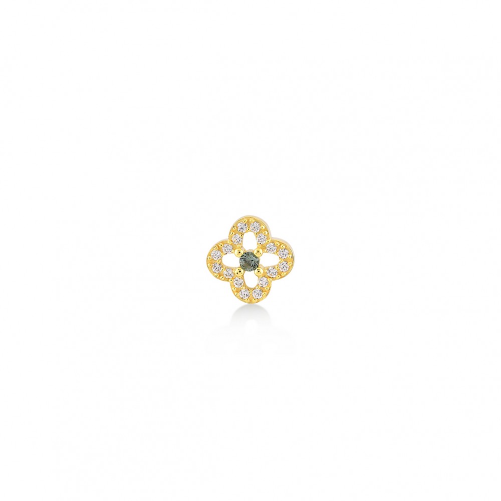 Mini Entourage Clover, Sterling Silver Earring (Sold INDIVIDUALLY).
