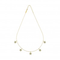 Mini Entourage Stars, Sterling Silver Necklace.