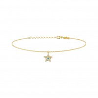 Mini Entourage Star, Sterling Silver Anklet.