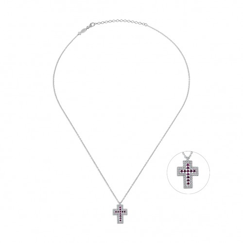 Midi Cross, Sterling Silver Necklace.