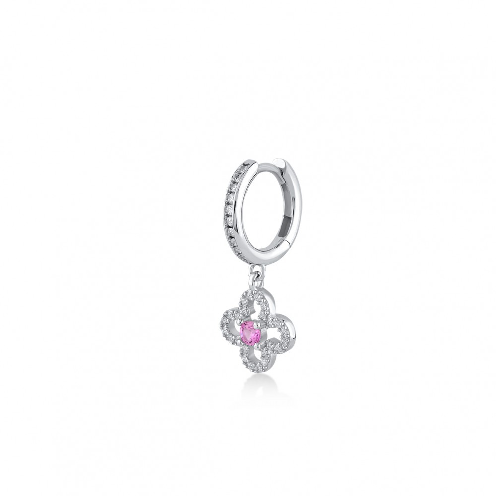 Midi Entourage Clover, Sterling Silver Earring (Sold INDIVIDUALLY).