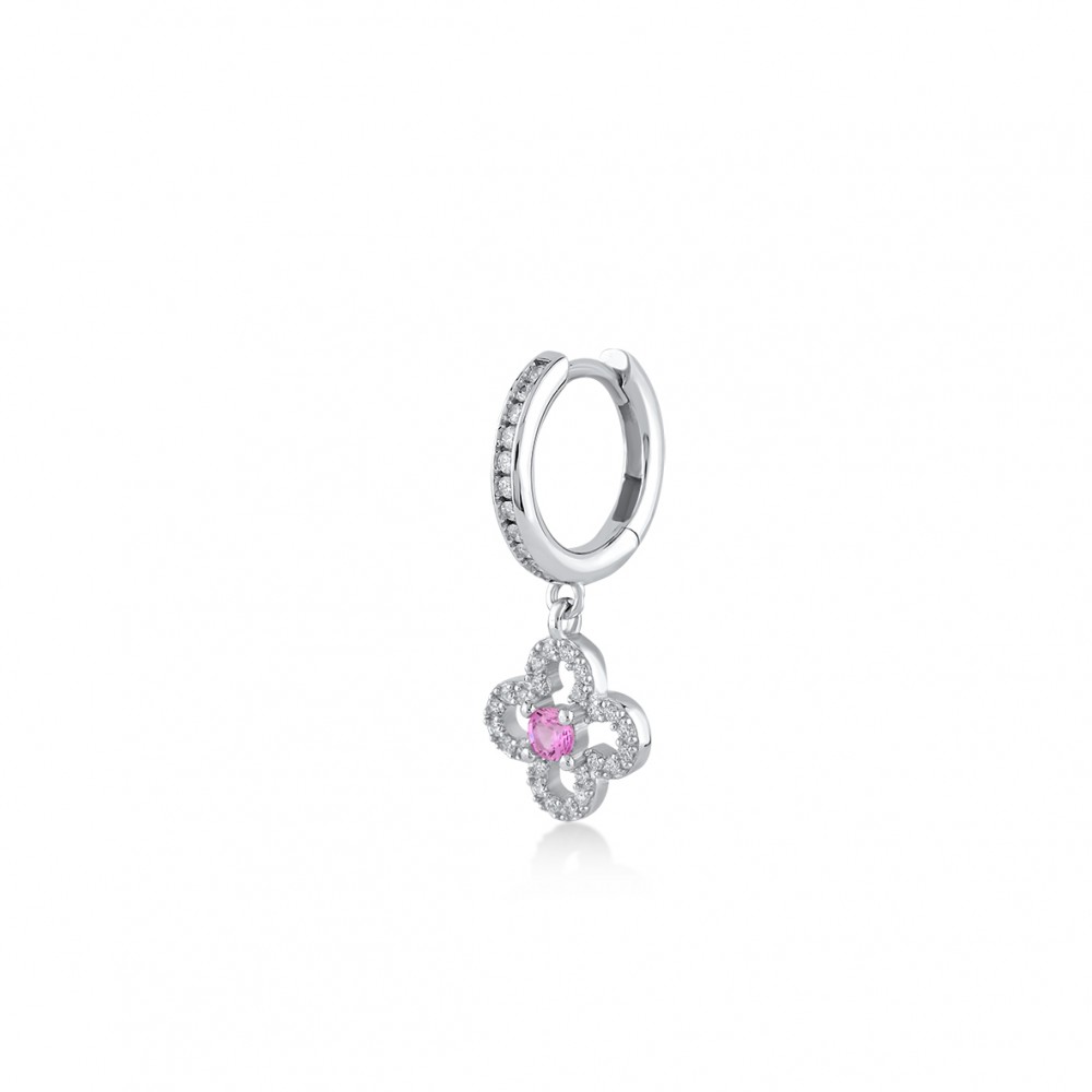 Midi Entourage Clover, Sterling Silver Earring (Sold INDIVIDUALLY). Midi Entourage Clover, Sterling Silver Earring (Sold INDIVIDUALLY).