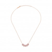 Mini Entourage Circle Arc, Sterling Silver Necklace.