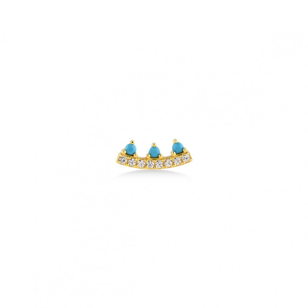 Crown, Sterling Silver Earring (Sold INDIVIDUALLY).