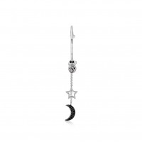 Gipsy Star, Sterling Silver Earring (Sold INDIVIDUALLY).