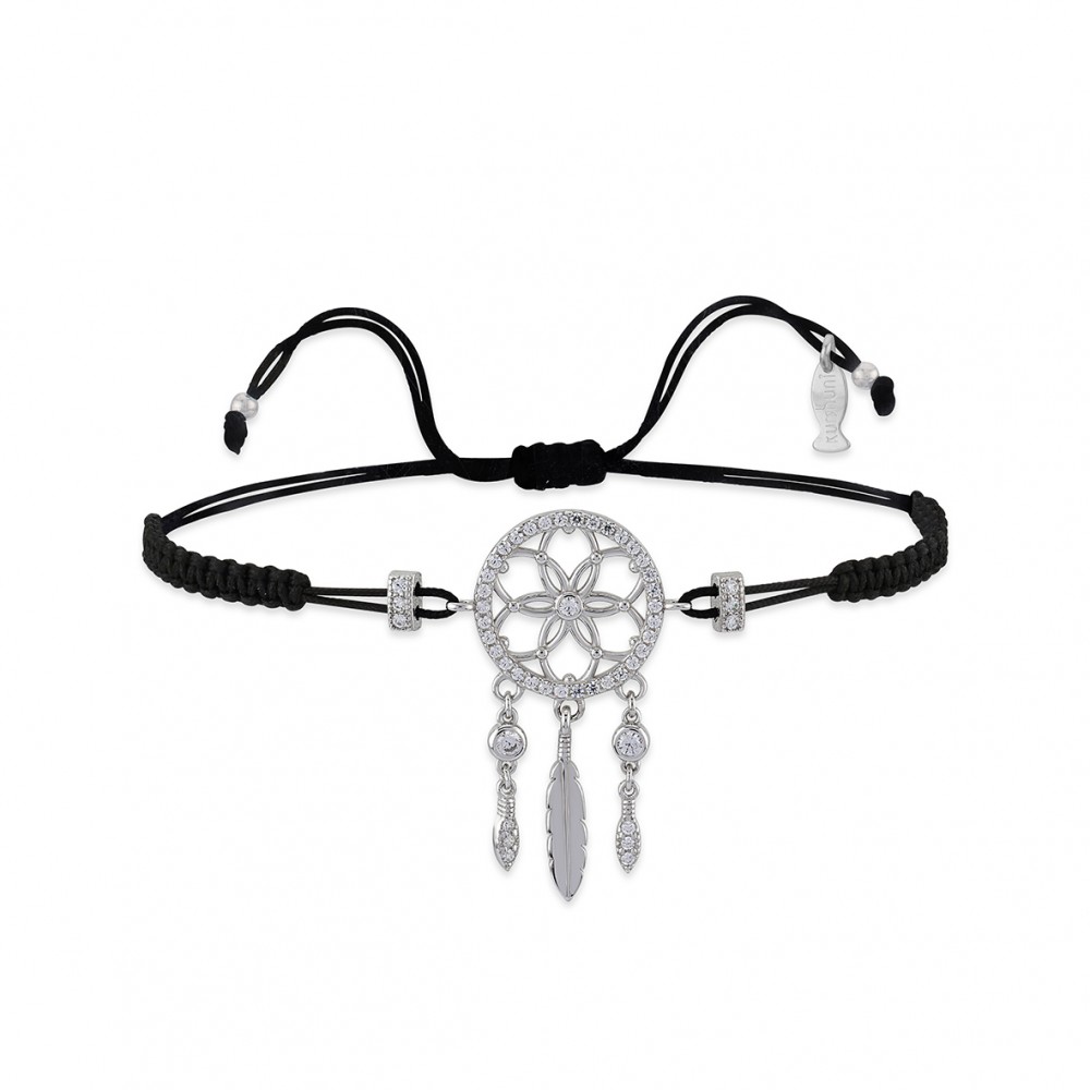 Dream Catcher, Sterling Silver Bracelet (String).