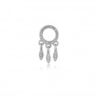Mini Dream Catcher, Sterling Silver Earring (Sold INDIVIDUALLY).