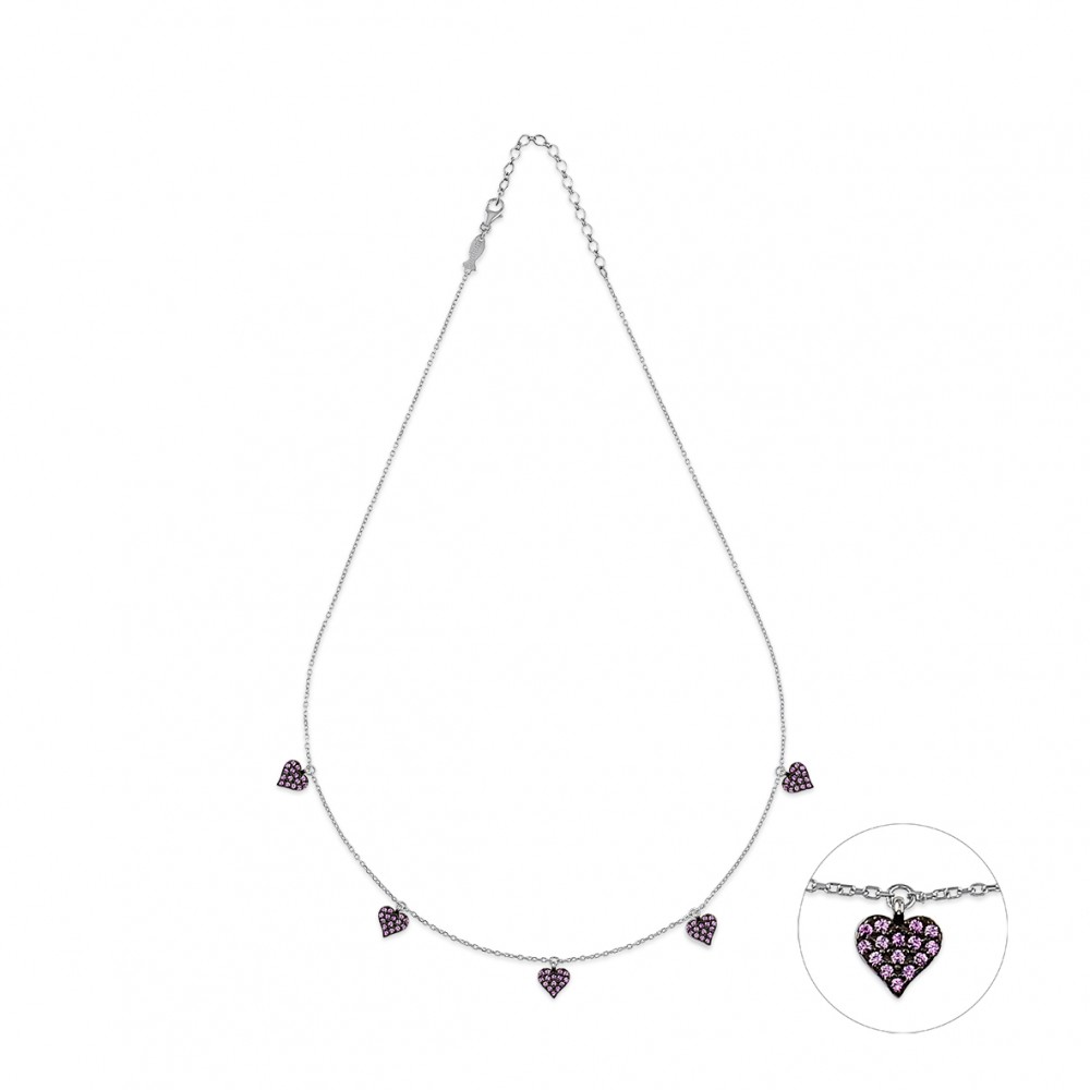 Cuori, Sterling Silver Necklace.