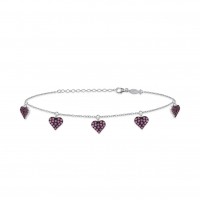 Cuori, Sterling Silver Anklet.