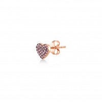 Cuore, Sterling Silver Earring (Sold INDIVIDUALLY).