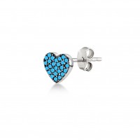 Cuore, Sterling Silver Earring (Sold INDIVIDUALLY).