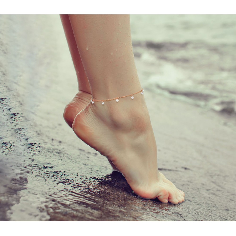 Shining Dots, Sterling Silver Anklet.