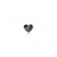 Cuore, Sterling Silver Earring (Sold INDIVIDUALLY).